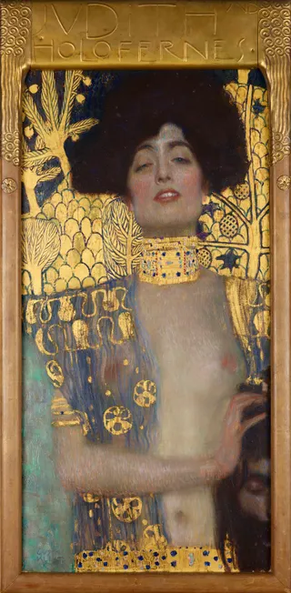 Gustav Klimt: Judith I title QS:P1476,de:"Judith I "label QS:Lde,"Judith I "label QS:Lit,"Giuditta I"label QS:Lfr,"Judith I"label QS:Let,"Juudit I"label QS:Lmyv,"Юдифь ды Олоферонань пря"label QS:Lcs,"Judita a Holofernes I"label QS:Lar,"يهوديت ورأس هولوفيرنوس"label QS:Lfa,"جودیت و سر هولوفرنس"label QS:Lhu,"Judit és Holofernész I."label QS:Lpt,"Judite I"label QS:Len-gb,"Judith I"label QS:Lhy,"Հուդիթը և Հողոփեռնեսի գլուխը"label QS:Lro,"Iudita și Capul lui Olofern"label QS:Lda,"
