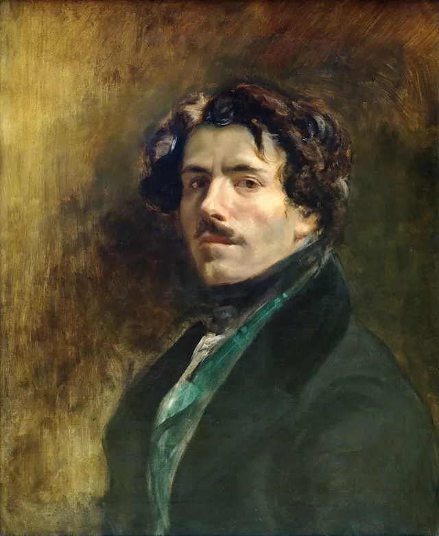 Eugène Delacroix: Französisch: Autoportrait au gilet vert Selbstbildnis mit grüner Westetitle QS:P1476,fr:"Autoportrait au gilet vert "label QS:Lfr,"Autoportrait au gilet vert "label QS:Les,"Autorretrato con chaleco verde"label QS:Lhu,"Önarckép"label QS:Lca,"Autoretrat amb armilla verda"label QS:Lcy,"Hunanbortread"label QS:Lbe,"Аўтапартрэт"label QS:Lfa,"چهرهٔ خود"label QS:Lzh,"自画像"label QS:Lda,"Selvportræt"label QS:Lro,"Autoportret cu vestă verde"label QS:Lja,"自画像"label QS:Ls