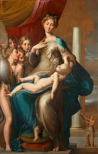Parmigianino: Madonna and Child with Angels, known as the Madonna with the Long Neck