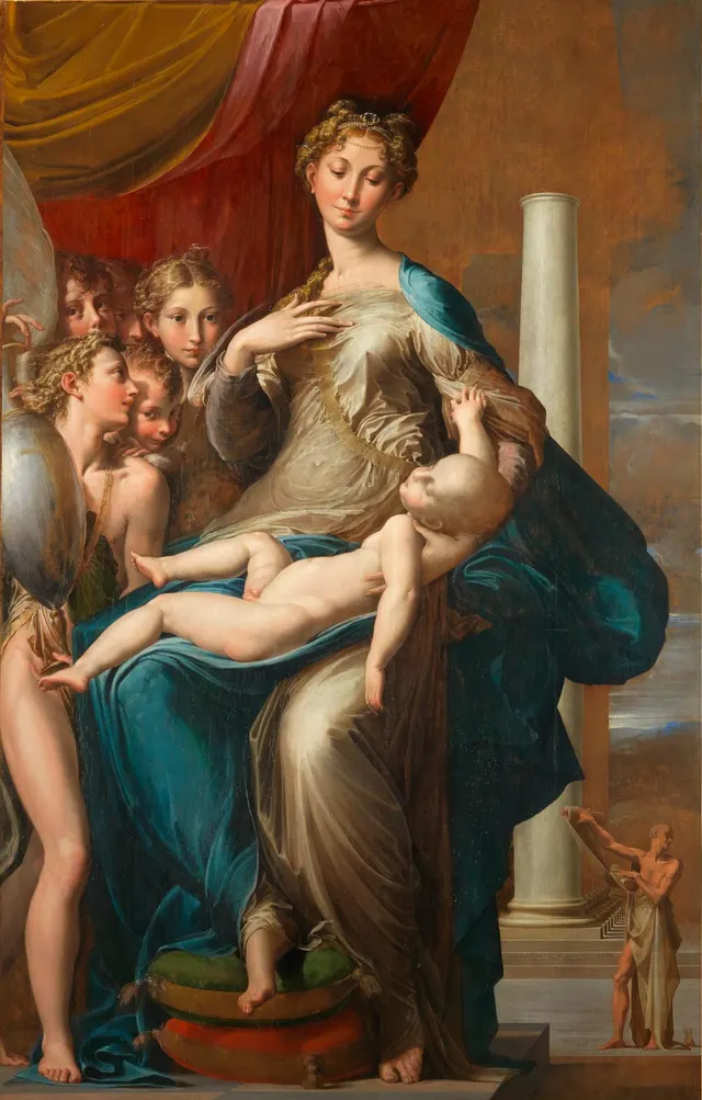 Parmigianino: Madonna and Child with Angels, known as the Madonna with the Long Neck