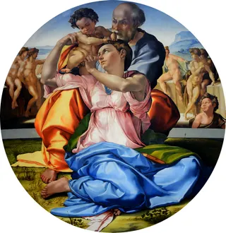 Michelangelo: Italienisch: Tondo Doni Tondo Donititle QS:P1476,it:"Tondo Doni"label QS:Lit,"Tondo Doni"label QS:Len,"Doni Tondo"
