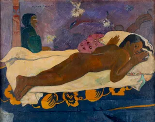 Paul Gauguin: Tahitisch: Manaò tupapaú Manaò tupapaútitle QS:P1476,ty:"Manaò tupapaú "label QS:Lty,"Manaò tupapaú "label QS:Les,"El espíritu de los muertos vela"label QS:Lfr,"Manaò tupapaú"label QS:Llt,"Manao Tupapau"label QS:Lbr,"Spered ar re varv o veilhañ"label QS:Lca,"Manao tupapau"label QS:Lcs,"Manao Tupapau"label QS:Lde,"Manaò tupapaú"label QS:Lpt,"Sentimentos mortais"label QS:Lhyw,"Մեռածներուն ոգին չի ննջեր"label QS:Lhy,"Մեռածների ոգին չի ննջում"label QS:Lzh,"死亡的幽靈在注視"