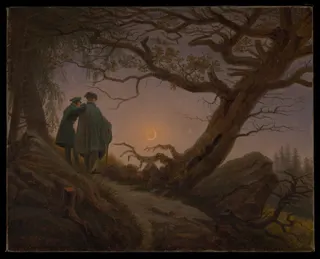 Caspar David Friedrich: Two Men Contemplating the Moon