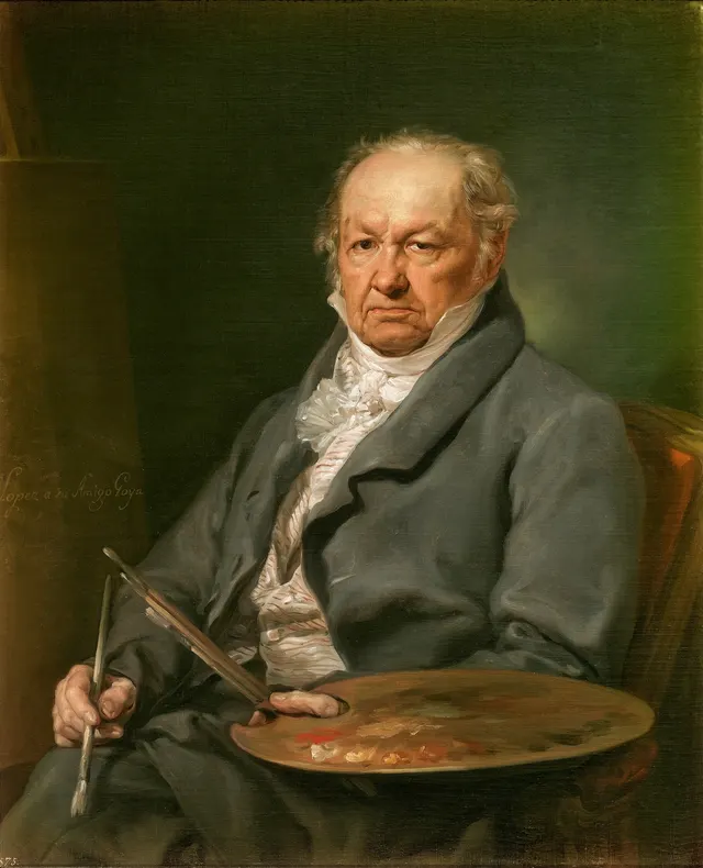 Vicente López y Portaña: Spanisch: El pintor Francisco de Goya Porträt des Francisco de Goyatitle QS:P1476,es:"El pintor Francisco de Goya"label QS:Les,"El pintor Francisco de Goya"label QS:Len,"Porträt des Francisco de Goya"