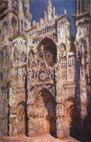 Claude Monet: Französisch: La cathédrale de Rouen. Le portail et la tour Saint-Romain, plein soleil Kathedrale von Rouen (Das Portal und der Turm Staint-Romain bei strahlender Sonne, Harmonie in Blau und Gold)title QS:P1476,fr:"La cathédrale de Rouen. Le portail et la tour Saint-Romain, plein soleil"label QS:Lfr,"La cathédrale de Rouen. Le portail et la tour Saint-Romain, plein soleil"