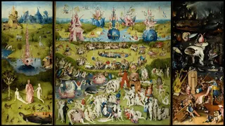 Hieronymus Bosch: Englisch: The Garden of Earthly Delights Der Garten der Lüstetitle QS:P1476,en:"The Garden of Earthly Delights "label QS:Len,"The Garden of Earthly Delights "label QS:Les,"El jardín de las delicias"label QS:Lhu,"Gyönyörök kertje"label QS:Leu,"Atseginen baratzea"label QS:Last,"El xardín de les delicies"label QS:Lru,"Сад земных наслаждений"label QS:Lde,"Der Garten der Lüste"label QS:Lbe,"Сад зямных асалодаў"label QS:Lfa,"باغ لذت دنیوی"label QS:Lbg,"Градината н