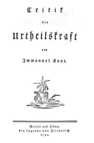 Immanuel Kant: Critique of Judgment, German title page
