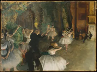 Edgar Degas: The Rehearsal of the Ballet Onstage