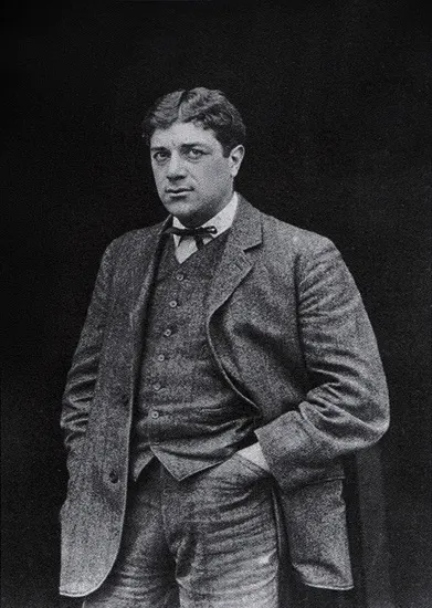 Photographer non-identified, anonymous: Georges Braque, 1908, photograph published in Gelett Burgess, The Wild Men of Paris, Architectural Record, May 1910