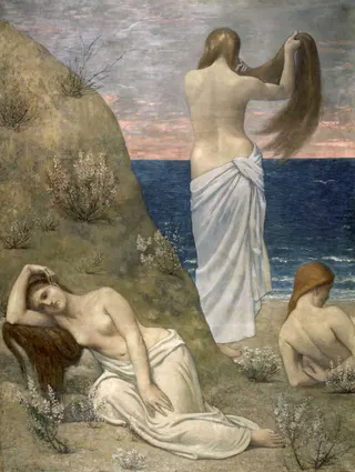Pierre Puvis de Chavannes: Französisch: Jeunes Filles au Bord de la Mer Jeunes Filles au bord de la mertitle QS:P1476,fr:"Jeunes Filles au Bord de la Mer "label QS:Lfr,"Jeunes Filles au Bord de la Mer "label QS:Lit,"Fanciulle in riva al mare"label QS:Len,"Jeunes Filles au bord de la mer"label QS:Lel,"Νεαρά κορίτσια δίπλα στη θάλασσα"label QS:Lnl,"Jeunes Filles au bord de la mer"