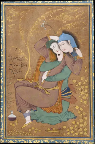 Reza Abbasi: The Loverslabel QS:Les,"Los amantes"label QS:Lfr,"Les Amants"label QS:Lar,"عاشقان (عباسي)"label QS:Len,"The Lovers"label QS:Lfa,"عشاق (نقاشی)"label QS:Lpl,"Kochankowie"label QS:Lit,"Gli amanti"