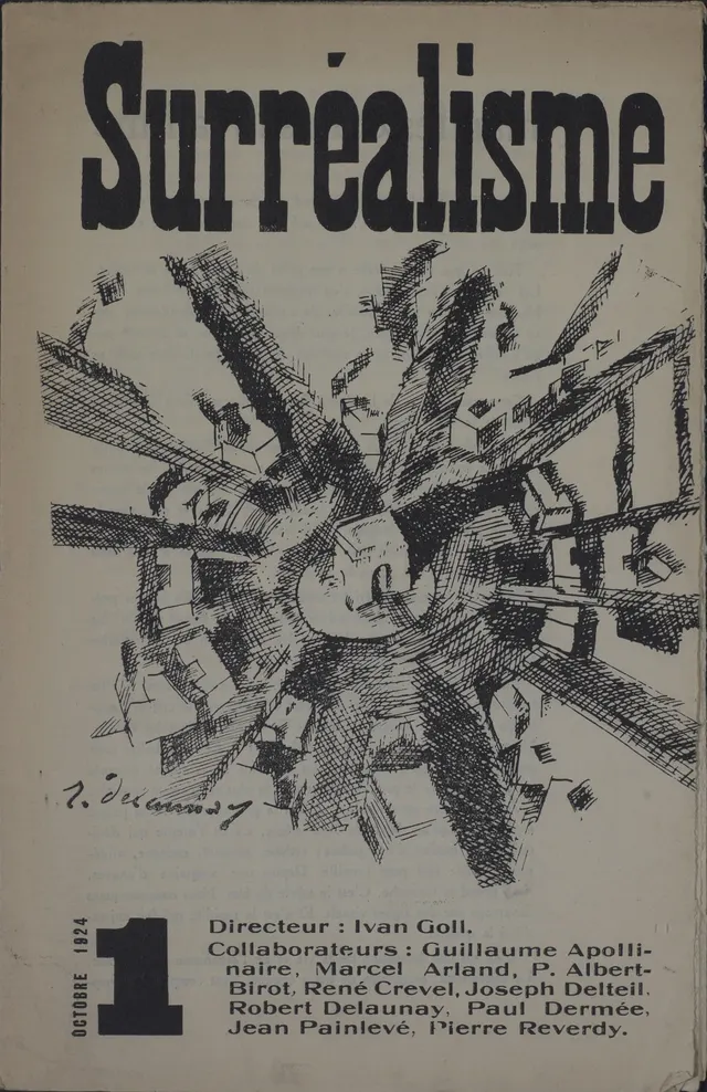 Robert Delaunay: Yvan Goll, Surréalisme, Manifeste du surréalisme, Volume 1, Number 1, October 1, 1924, cover by Robert Delaunay