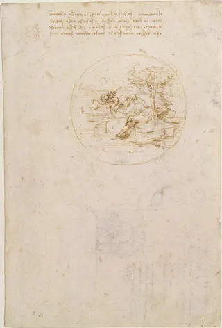 Leonardo da Vinci: Allegory on the Fidelity of the Lizard (recto); Design for a Stage Setting (verso)