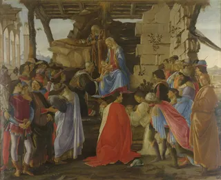 Sandro Botticelli: Anbetung der Könige Alternative(r) Titel: Zanobi-Altar