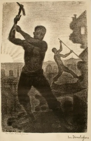 Paul Signac: Les Démolisseurslabel QS:Lfr,"Les Démolisseurs"label QS:Lvi,"Người phá hoại"label QS:Len,"Les Démolisseurs"label QS:Lda,"Les Démolisseurs"label QS:Lit,"Les Démolisseurs"label QS:Lnl,"Les Démolisseurs"