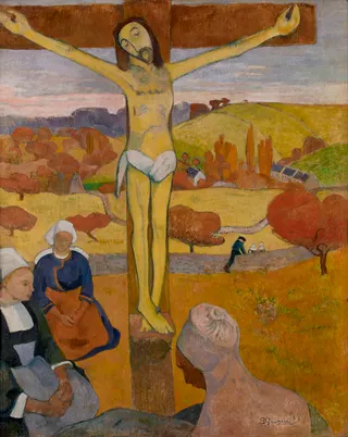 Paul Gauguin: Englisch: The Yellow Christ Der gelbe Christustitle QS:P1476,en:"The Yellow Christ "label QS:Len,"The Yellow Christ "label QS:Les,"El Cristo amarillo"label QS:Lhu,"Sárga Krisztus"label QS:Leu,"Kristo horia"label QS:Lru,"Жёлтый Христос"label QS:Lde,"Der gelbe Christus"label QS:Lhy,"Դեղին Քրիստոսը"label QS:Lzh,"黄色的基督"label QS:Lda,"Den gule Kristus"label QS:Lro,"Hristos galben"label QS:Lja,"黄色いキリスト"label QS:Lsk,"Žltý Kristus"label QS:Lhe,"ישו הצהוב"label QS:Lzh-han