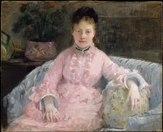 Berthe Morisot: The Pink Dress (Albertie-Marguerite Carré, later Madame Ferdinand-Henri Himmes, 1854–1935)