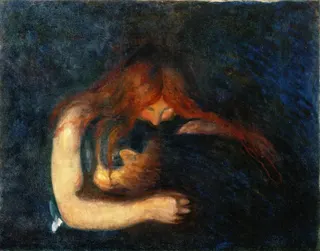 Edvard Munch: Englisch: Vampire Vampirtitle QS:P1476,en:"Vampire "label QS:Len,"Vampire "label QS:Lit,"Amore e dolore"label QS:Lfr,"L'Amour et la Douleur"label QS:Lru,"Вампир"label QS:Lde,"Vampir"label QS:Lff,"Love and Pain (Munch)"label QS:Lhy,"Վամպիր"label QS:Lda,"Vampyr"label QS:Lsl,"Vampir"label QS:Lja,"吸血鬼 (エドヴァルド・ムンク)"label QS:Lpt,"Amor e Dor"label QS:Lcs,"Vampýr"label QS:Lsv,"Vampyren"label QS:Luk,"Вампір"label QS:Lhe,"ערפד"label QS:Lnb,"Vampyr"label QS:Les,"Vampiro"la