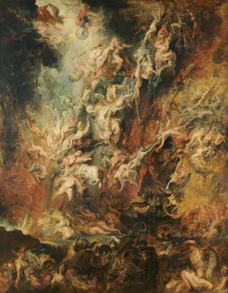 Peter Paul Rubens: Englisch: The Fall of the Damned Der Höllensturz der Verdammtentitle QS:P1476,en:"The Fall of the Damned "label QS:Len,"The Fall of the Damned "label QS:Les,"La Caída de los Condenados"label QS:Lfr,"La chute des damnés"label QS:Lca,"The Fall of the Damned"label QS:Lde,"Der Höllensturz der Verdammten"label QS:Lpt,"A Queda dos Condenados"label QS:Lhy,"Անիծվածների անկումը"label QS:Lsl,"Padec pogubljenih"label QS:Lmk,"Падот на проклетите (Рубенс)"label QS:Larz,