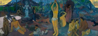 Paul Gauguin: Englisch: Where Do We Come From? What Are We? Where Are We Going? Woher kommen wir? Wer sind wir? Wohin gehen wir?title QS:P1476,en:"Where Do We Come From? What Are We? Where Are We Going? "label QS:Len,"Where Do We Come From? What Are We? Where Are We Going? "label QS:Les,"¿De dónde venimos? ¿Quiénes somos? ¿Adónde vamos?"label QS:Lis,"Hvaðan komum við? Hver erum við? Hvert förum við?"label QS:Lru,"Откуда мы пришли? Кто мы? Куда мы идём?"label QS:Lde,"Woher kom
