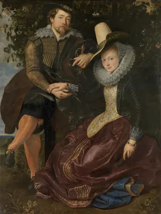 Peter Paul Rubens: Rubens und Isabella Brant in der Geißblattlaube title QS:P1476,de:"Rubens und Isabella Brant in der Geißblattlaube "label QS:Lde,"Rubens und Isabella Brant in der Geißblattlaube "label QS:Les,"Autorretrato con su esposa Isabel Brant"label QS:Lfr,"Sous la tonnelle de chèvrefeuille"label QS:Leu,"Autorretratua Isabel Brant emaztearekin"label QS:Lca,"Autoretrat amb la seva esposa Isabella Brant"label QS:Lde-ch,"Rubens und Isabella Brant in der Geissblattlaube"l