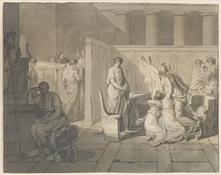 Jacques Louis David: The Lictors Bringing Brutus the Bodies of his Sons