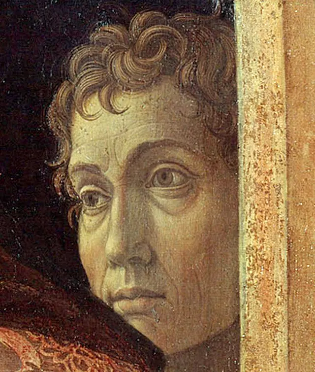 Andrea Mantegna: Die Darbietung Christi im Tempel label QS:Lde,"Die Darbietung Christi im Tempel"label QS:Len,"The presentation of Christ in the temple"