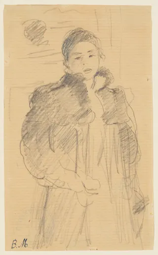 Berthe Morisot: Study for "Young Girl in a Green Coat"