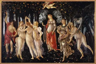 Sandro Botticelli: Italienisch: La Primavera Primaveratitle QS:P1476,it:"La Primavera"label QS:Lit,"La Primavera"label QS:Len,"La Primavera (Spring)"
