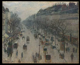 Camille Pissarro: The Boulevard Montmartre on a Winter Morning