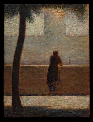 Georges Seurat: A Man Leaning on a Parapet