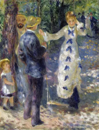 Pierre-Auguste Renoir: Englisch: The Swing Auf der Schaukeltitle QS:P1476,en:"The Swing "label QS:Len,"The Swing "label QS:Les,"El columpio"label QS:Lfr,"La Balançoire"label QS:Let,"La balançoire"label QS:Lca,"El gronxador"label QS:Luk,"Гойдалка (картина Ренуара)"label QS:Lde,"Auf der Schaukel"label QS:Lpt,"O Baloiço"label QS:Lmk,"Лулашка (Реноар)"label QS:Lhy,"Օրորոց"label QS:Laf,"Die swaai"label QS:Lru,"Качели"label QS:Lsl,"Gugalnica (Renoir)"label QS:Lja,"ぶらんこ (ルノワールの絵画)"l