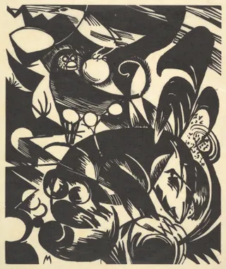 Franz Marc: Creation I from the portfolio "New European Graphics, Portfolio III: German Artists"  [Schöpfungsgeschichte I from the portfolio Neue Europäische Graphik III: Deutsche Künstler]