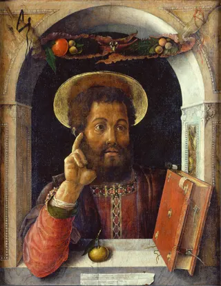 Andrea Mantegna: Englisch: St Mark the Evangelist Der heilige Markustitle QS:P1476,en:"St Mark the Evangelist "label QS:Len,"St Mark the Evangelist "label QS:Lit,"San Marco"label QS:Lfr,"Saint Marc"label QS:Larz,"القديس مرقس (لوحه)"label QS:Lhe,"מרקוס הקדוש"label QS:Lnl,"Heilige Marcus"label QS:Lru,"Святой Марк евангелист"label QS:Lvi,"Tác giả Phúc âm Mác"label QS:Ltr,"Aziz Markos"label QS:Lde,"Der heilige Markus"label QS:Lda,"Den hellige Markus"