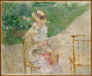 Berthe Morisot: Young Woman Knitting