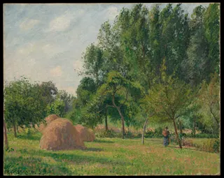 Camille Pissarro: Haystacks, Morning, Eragny