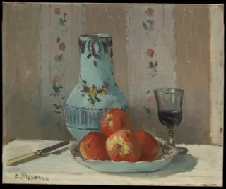 Camille Pissarro: Still Life with Apples and Pitcher