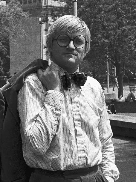 United Press International: David Hockney in Washington Square Park (1977)