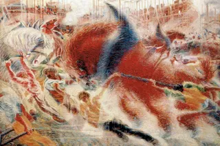 Umberto Boccioni: Englisch: The City Rises Die Stadt erhebt sichlabel QS:Lfr,"La ville se lève"label QS:Lde,"Die Stadt erhebt sich"label QS:Lit,"La città che sale"label QS:Len,"The City Rises"