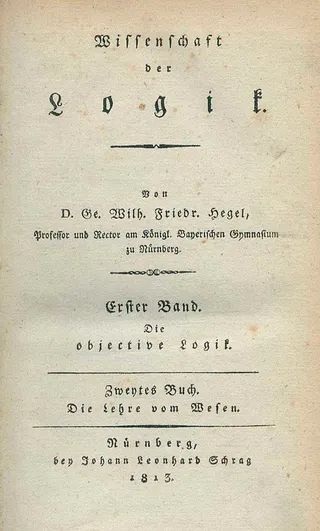 Hegel: Wissenschaft der Logik