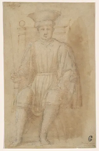 Follower of Piero della Francesca: A Man Seated on a Throne